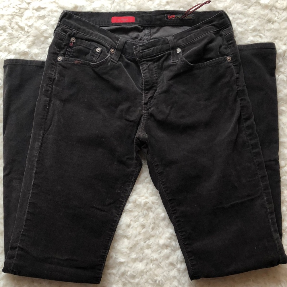 Black corduroy wide leg pants